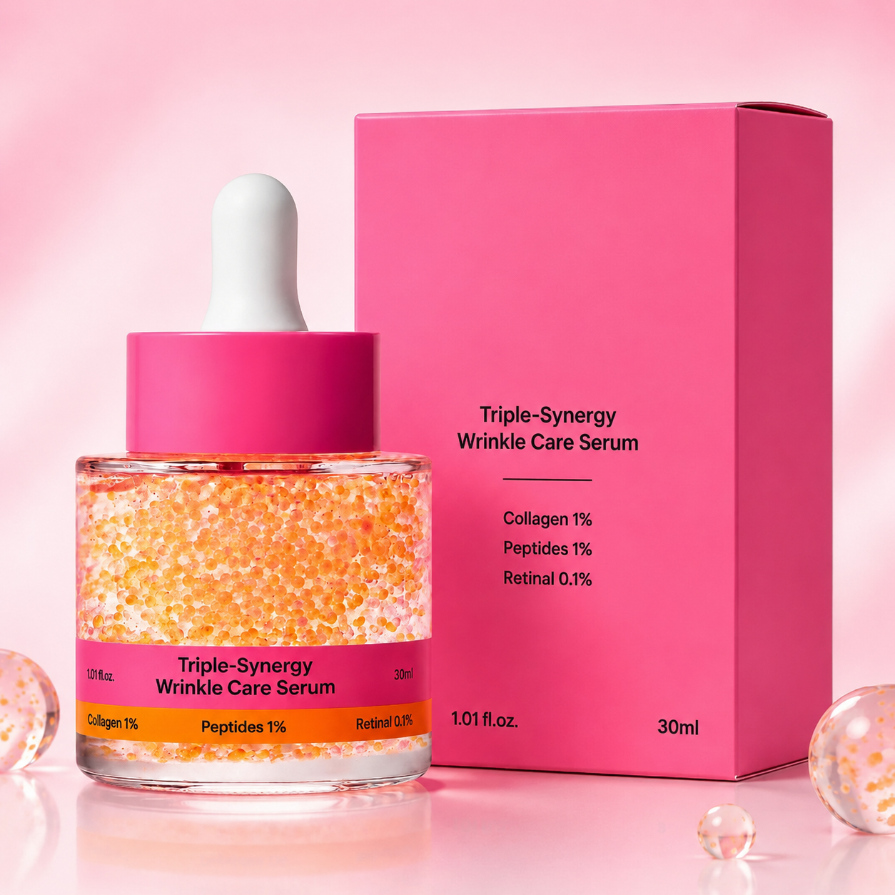 ✨ Triple-Synergy Wrinkle Care Serum — 🧴 Infused with Retinal, Collagen & Peptides | Firms Skin, Smooths Wrinkles & Refines Pores