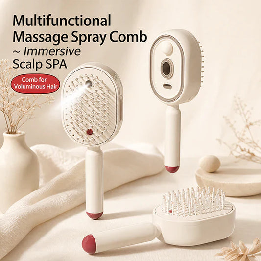 LAST DAY - BUY 1 GET 1 FREE 😍 Essential Oil Mist Air Cushion Massage Comb Self Cleaning Anti Static Hair Care Brush
