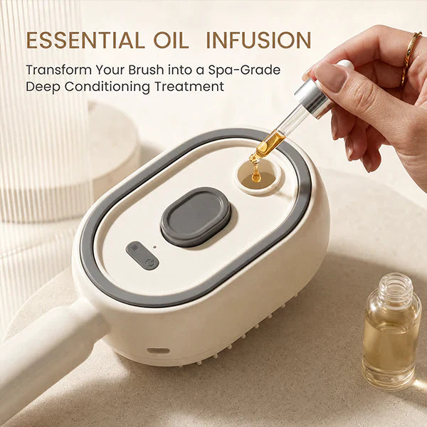 LAST DAY - BUY 1 GET 1 FREE 😍 Essential Oil Mist Air Cushion Massage Comb Self Cleaning Anti Static Hair Care Brush