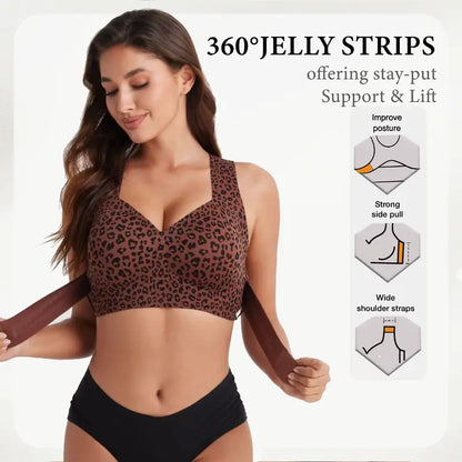 LAST DAY - BUY 1 GET 1 FREE😍Women’s Push-Up Posture Support Bra – Wireless Front-Closure Shaping Bra with Back-Smoothing Support, Wide Straps & Molded Cups