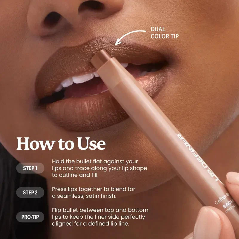 DoubleDown Lip Definer - 2-in-1 Lip Liner & Balm