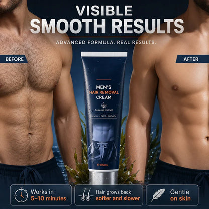 LAST DAY - BUY 1 GET 1 FREE😍 Men’s Hair Removal Cream | Easy Apply, Smooth Skin ✨