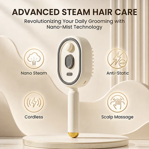 LAST DAY - BUY 1 GET 1 FREE 😍 Essential Oil Mist Air Cushion Massage Comb Self Cleaning Anti Static Hair Care Brush