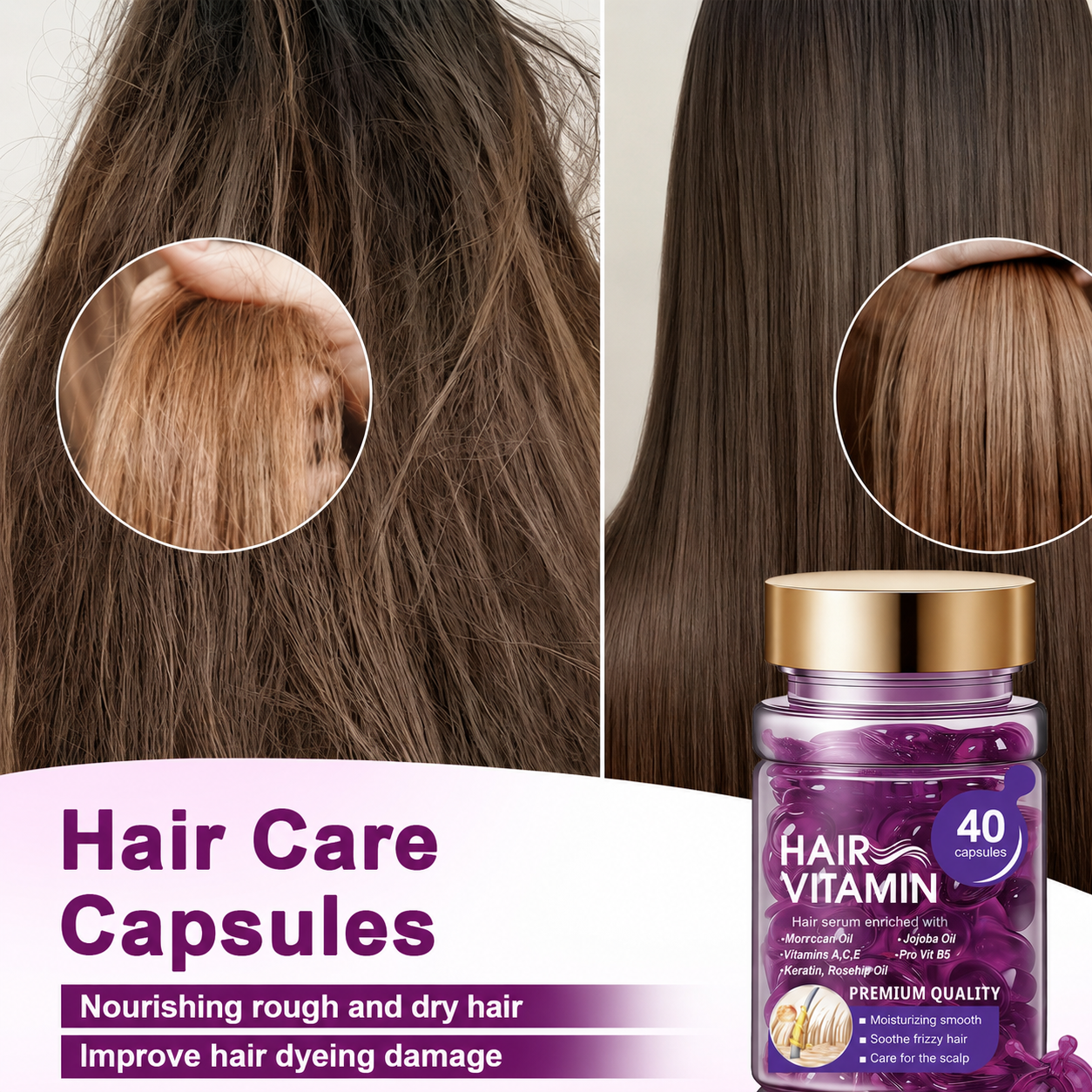 Smoother looking hair